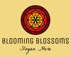 Stained Glass Floral Decor logo design