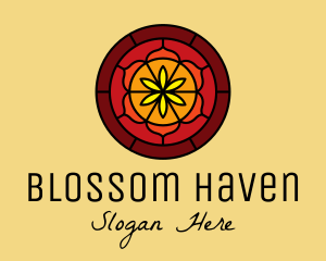 Stained Glass Floral Decor logo design