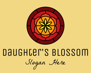 Stained Glass Floral Decor logo design