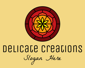 Stained Glass Floral Decor logo design