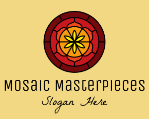 Stained Glass Floral Decor logo design