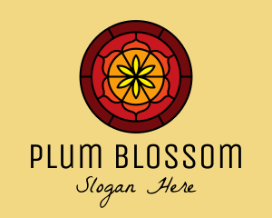 Stained Glass Floral Decor logo design