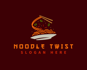 Yakisoba Noodle Food logo design