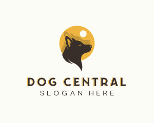 Wolf Dog Canine logo design