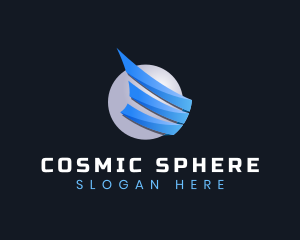 Sphere Globe Business Wing logo design