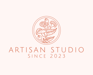 Elegant Artisan Flower logo design