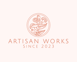 Elegant Artisan Flower logo design