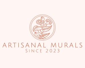 Elegant Artisan Flower logo design