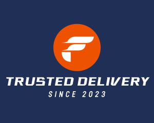 Fast Courier Service Letter F logo