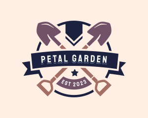 Landscaping Shovel Tool logo design