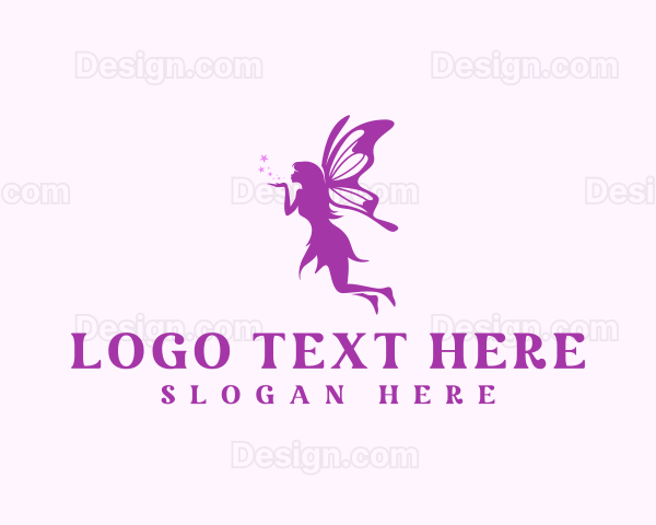 Beautiful Feminine Fairy Logo