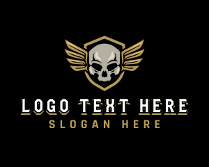 Military Skull Wings logo