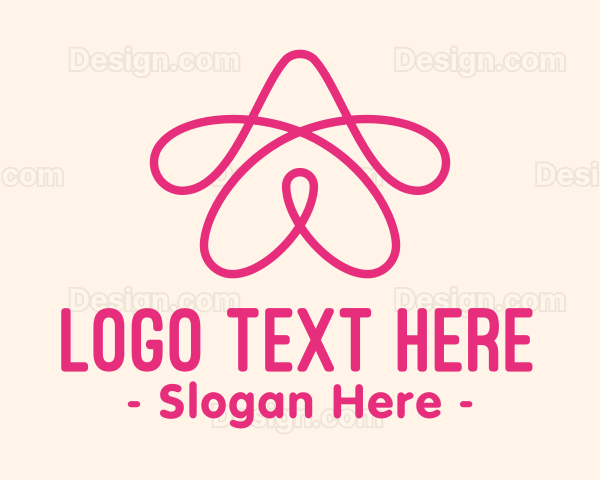 Pink Star Loop Logo