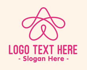 Fashionista - Pink Star Loop logo design