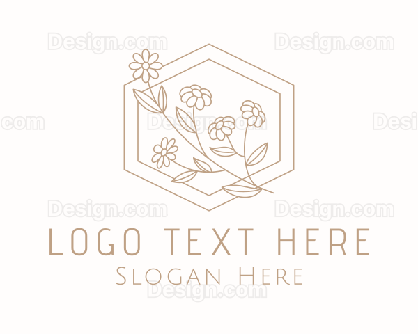 Flower Garden Hexagon Logo