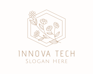 Flower Garden Hexagon  Logo