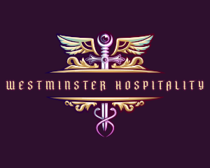 Nursing Hospital Caduceus logo design