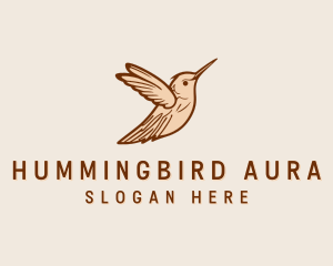 Flying Hummingbird Avian logo