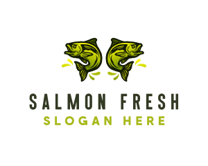 Salmon Fishing Sports logo design