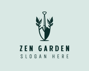 Lawn Gardener Shovel logo design