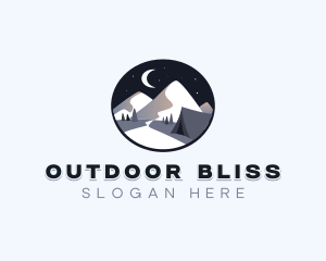 Mountain Camping Tent logo design