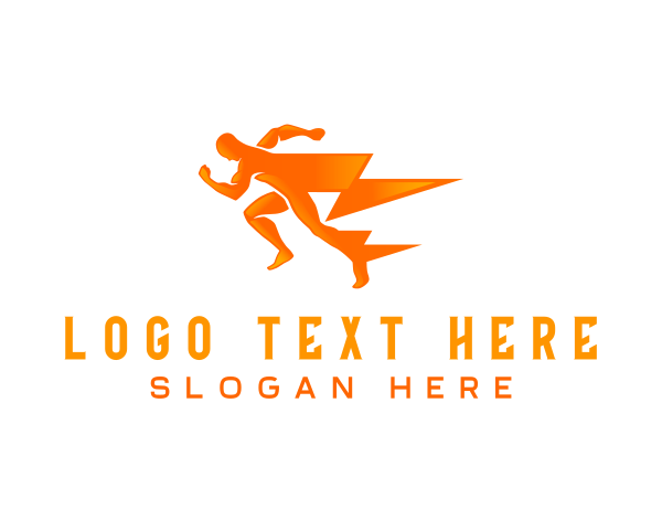 Running logo example 3