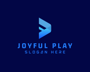 Digital Play Arrow logo design