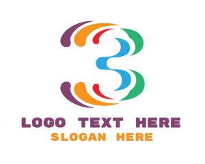 Colorful Number 3 logo