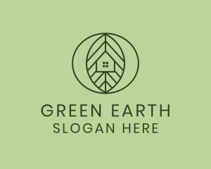 Environmental Leaf House logo design