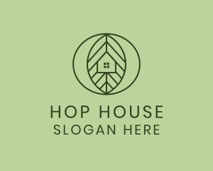 Environmental Leaf House logo design