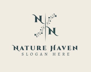 Nature Floral Beauty Salon  logo design