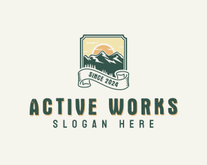 Adventure Mountain Peak logo design