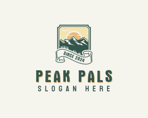 Adventure Mountain Peak logo design