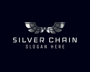 Luxury Silver Wings logo design