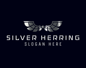 Luxury Silver Wings logo design