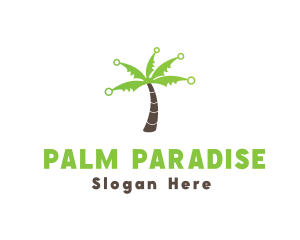 Electric Palm Circuit logo design