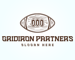 Vintage Gridiron American Football logo design