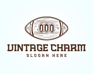 Vintage Gridiron American Football logo design