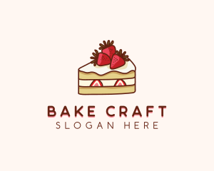 Strawberry Shortcake Cake logo design