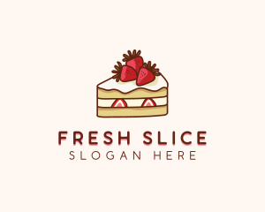 Strawberry Shortcake Cake logo design