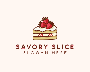 Strawberry Shortcake Cake logo design