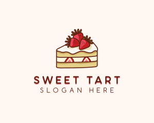 Strawberry Shortcake Cake logo design