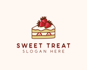 Strawberry Shortcake Cake logo design