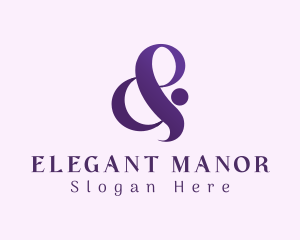 Elegant Purple Ampersand logo design