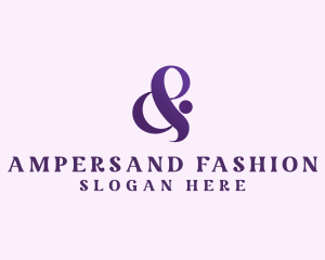 Elegant Purple Ampersand logo design