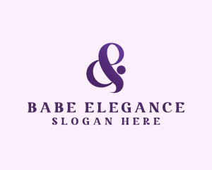 Elegant Purple Ampersand logo design