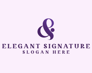 Elegant Purple Ampersand logo design