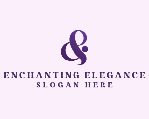 Elegant Purple Ampersand logo design