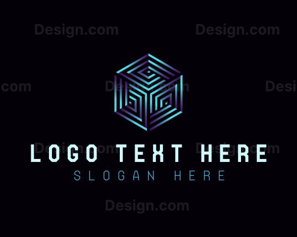 Cyber Tech Hexagon Logo