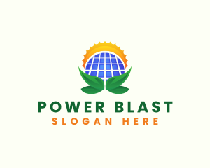 Solar Panel Power logo design